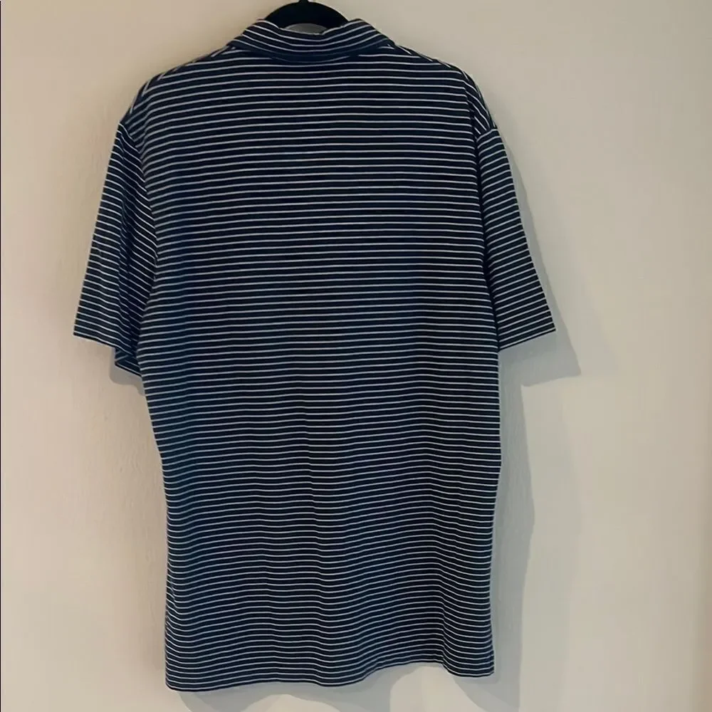 Ralph Lauren Men's Navy Striped Polo Golf Shirt